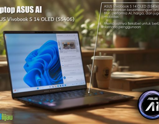 Manfaatkan AI Untuk Tingkatkan Produktivitas Bersama ASUS Vivobook S 14 OLED (S5406) Laptop ASUS AI Vivobook S 14 (S5406)