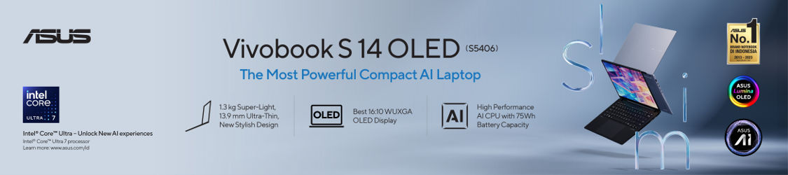 Laptop AI Tipis | ASUS Vivobook S 14 OLED S5406